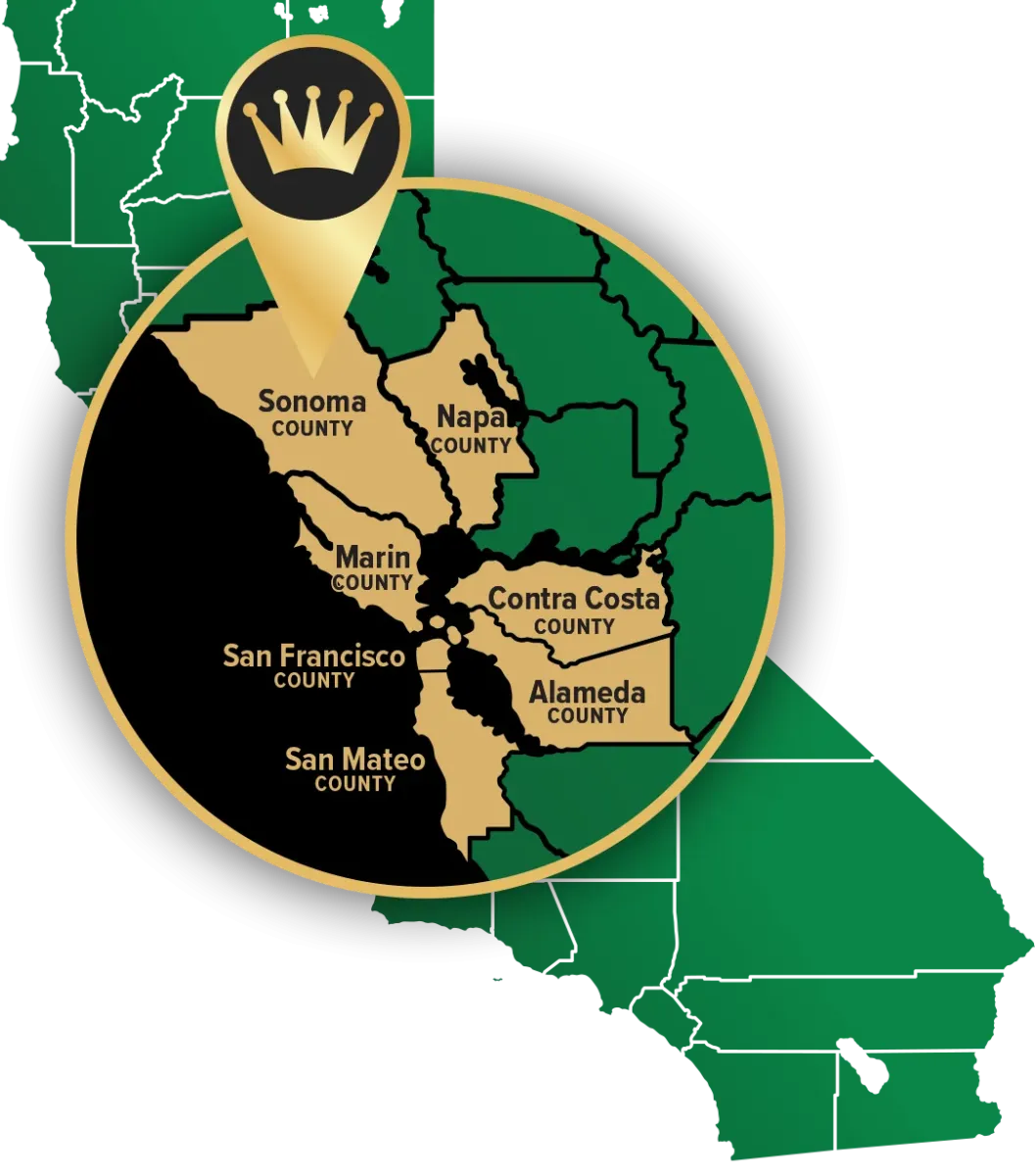 pest control service area map northern California